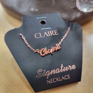 Claire Personalized Name In Rose Gold Necklace
